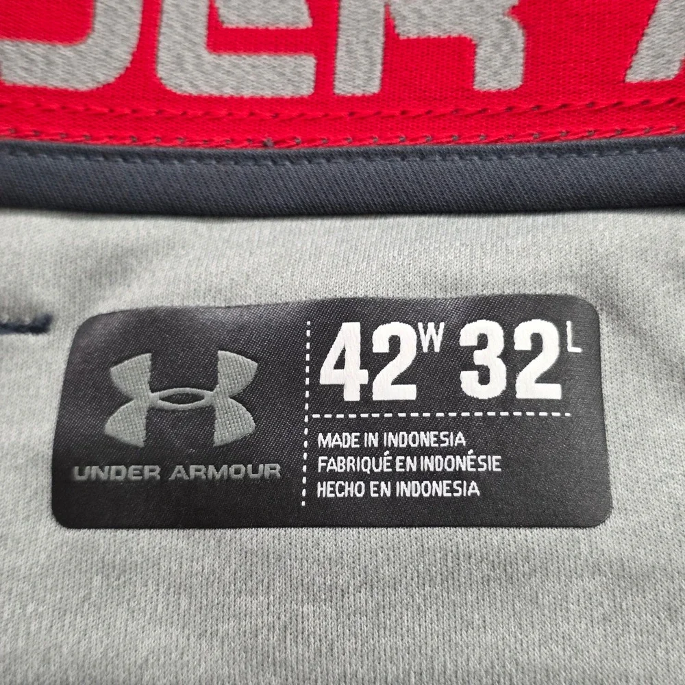 Under Armour Chino Pants Mens 42x32 Gray Straight Leg Stretch Golf Trousers NWT